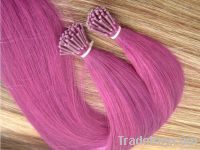 sell keratin hair extension, I U(nail) flat V or Mirco-ring hair weft