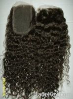 Sell human hair closure, men's toupees, hairpieces