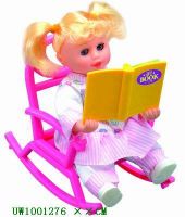 B/O ROCKING CHAIR WITH READING GIRL WITH MUSIC