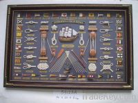 wooden nautical frame , home decoration knot frame