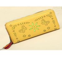 fashion matel  zipper Wallets with flower