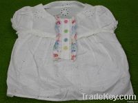 100% cotton embroidered girls blouse