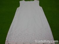 100% cotton embroidered girls A line dress