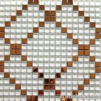 glass mosaic(mixed stainless steel )