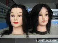 100% human hair mannequin/training head with hair exported to korea