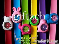 Animal Children Kids Silicone Slap On Wristwatch