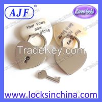 AJF heart shaped Love Padlock - Top quality Lovelock, Gift, Liebesschloss, love lock, wish lock, heart lock, cadenas d'amour