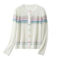 2026 Lady's Woollen Sweater Rainbow stripes