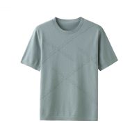 2026 Men's T-Shirt Solid Color Crewneck Short-sleeved Top