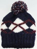 2025 Knitted Hat Fashion Casual Warmth-Resistant Winter Hat with Woolen Collar  Unisex BSCI RWS