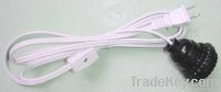 ceiling lamp holder with power cord cable with switch and pulg