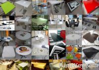 Kingkonree solid surface stone top dining tables