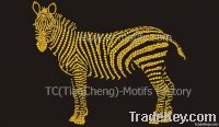 Hot Fix Zebra Rhinestone