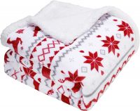 Soft And Warm Double Layer Christmas Printing Flannel Fleece Blanket