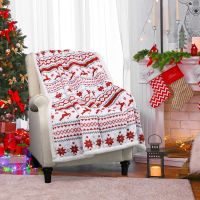 Soft And Warm Double Layer Christmas Printing Flannel Fleece Blanket