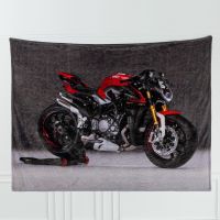 High-definition Digital Print Throw Blanket Customized Motorcycle Pattern