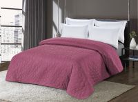 Wholesale 100% polyester stone pattern ultrasonic quilted bedspread coverlet
