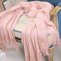 Hot sale 100% Acrylic knitted wool nap cover blanket sofa throw 