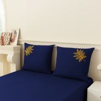 Newest Ultra Soft Microfiber Luxury Solid Bedding Set With Exquisite Positioning Embroidery