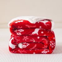 Urtal Soft And Warm Flannel Sherpa Christmas Throw Blanket With Santa Claus Design For Bed Couch Great Gifts For Everyone