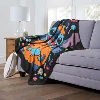 New Nice Popular Designs 3D Stitch Cartoon Printed Blanket Low Moq Custom Logo Photo Size Fleece Throw Blankets From China