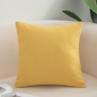 Decorative Solid Throw Decorative Pillow Cover Burlap Linen Trimmed Tailored Edges Inner Liner Disassembled Outdoor Pillows From China