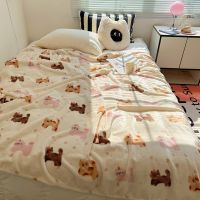 Milk coral velvet blanket office nap small Towel Blankets  Super Soft and Warm cartoon Blankets Cozy Fuzzy and Lightweight Flannel Blanket