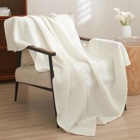 Washed Cotton Waffle Weave Blanket Throw  Spring Summer Lightweight  Soft Woven And Breathable Baby Waffle Blanket From China