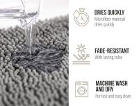Bath Rug Mat Custom Non-Slip Soft Super Water Absorbent Machine Washable Dry Bath Rugs Bathroom Mat Shaggy Chenille Bath Mats