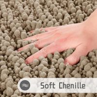 Bathroom Rug Mat  Extra Soft Non Slip Absorbent Water Bath Rug Toilet Rugs U Shaped Washable