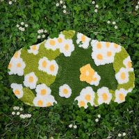 Moss Floral Bath Mat Cute Plant
