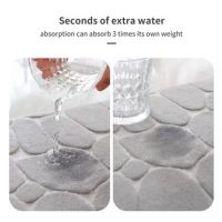 Super Water Absorbent Soft Memory Foam Bath Mat Non-Slip Bathroom Shower Rug