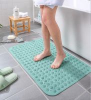 Non-Slip Bathtub Mat with Drain Holes and Suction Cups- Feet Massage and Wet Floor Protection - Shower Mat for Bathroom,Shower Stall and Tub