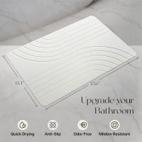 Stone Bath Mat Diatomaceous Earth Non-Slip Stone Shower Mat Quick Drying Absorbent Bath Mats for Bathroom - Elegant & Modern Design Easy to Clean From China