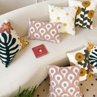 Boho Pillow Covers 18X18 Inch Boho Tufted Throw Pillow Covers Decorative Tassels Cushion Cover Farmhouse Pillow Case for Couch Sofa Bed