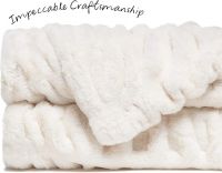 Ruched Faux Fur Throw Blanket With Reversible Mink Faux Fur Throw Blanket for Bed Double Side Ruched Rabbit Fur Blanket