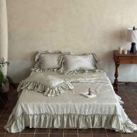 Solid Pattern Duvet Cover With Pillocases luxurious Lyocell Bamboo Flat Bed Sheets Solid Color Cool And Silky Bamboo Microfiber