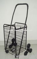 basket luggage cart, glocery shopping cart, wire rolling cart From China