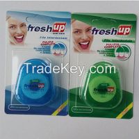 Egg shape dental floss, mint, waxed, Terylene floss, dental flosser