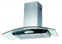 90cm  Chimney Hood with Arched Tempered Glass Canopy