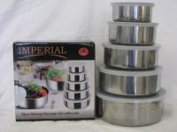5pc. Stainless Bowls With Lids
