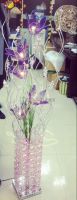 Direct manufacturers of aluminum wire light purple flower lamp bedroom