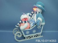 LED lighted christmas figure sled