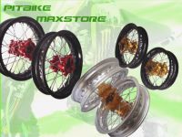 pitbike alloy CNC hubs wheels set.