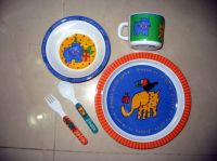 melamine children dinner set