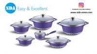 Energy Efficient Aluminum die cast non-stick cookware set with ceramic coating die-casting