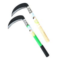 Long Curved Agriculture Harvesting Scythe Garden Weeding Tool Camping Sickle Manganese Steel Tree Branch Cutting Knife