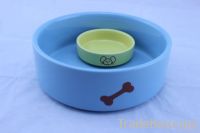 round ceramic pet bowl, animal dish From China