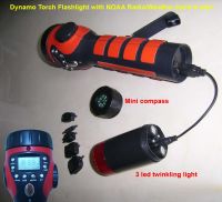 Dynamo  LED Flashlight with Radio/Weather &amp; compass.