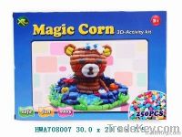 2012 novelty hot sale kids 250pcs magic corn DIY educational toy